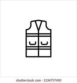 High Visibility Vest Isolated On White Background In Vector Icon Eps10
