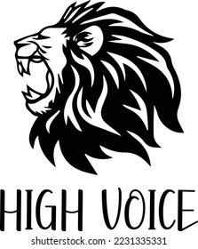 HIGH VOICE Creative Typography T Shirt Design this an editable and printable vector eps file