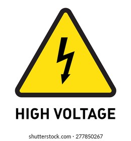 Danger High Voltage Sign Vector Stock Vector (Royalty Free) 1016591866