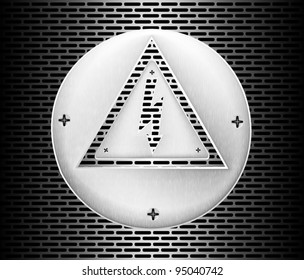 High voltage abstract metal background