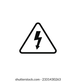 High voltage caution warning symbol design vector