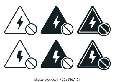 High voltage danger icon. Illustration vector