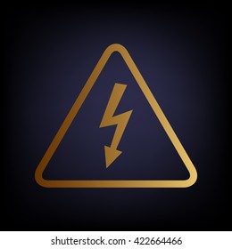 High voltage danger sign