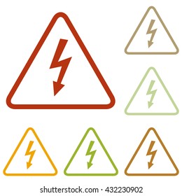 High voltage danger sign