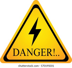 High voltage danger sign