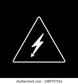 High voltage danger sign line icon. Symbol, logo illustration