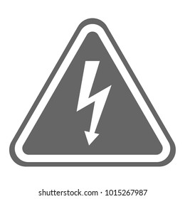 HIGH VOLTAGE  danger sign in triangle. Vector icon.
