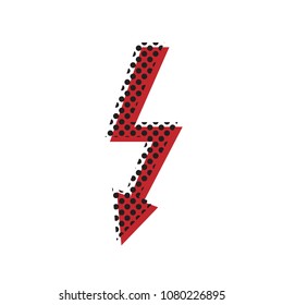 High voltage danger sign. Vector. Brown icon with shifted black circle pattern as duplicate at white background. Isolated.