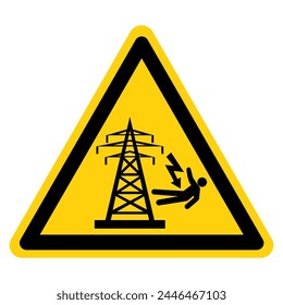 High Voltage Do Not Climb Symbol Sign ,Vector Illustration, Isolate On White Background Label. EPS10