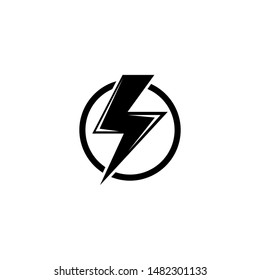 High Voltage, Electric Danger, Warning. Flat Vector Icon illustration. Simple black symbol on white background. High Voltage, Electric Danger Warning sign design template for web and mobile UI element