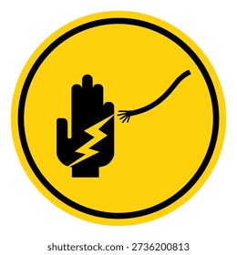 High Voltage Electrical Shock Hazard Symbol Sign, Vector Illustration, Isolate On White Background Label.EPS10