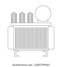 high voltage electrical transformer icon vector symbol design