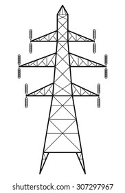 High voltage electricity pylon