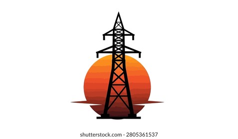 High voltage electricity transmission tower structure