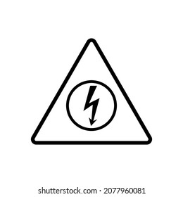 High voltage icon - danger electric icon