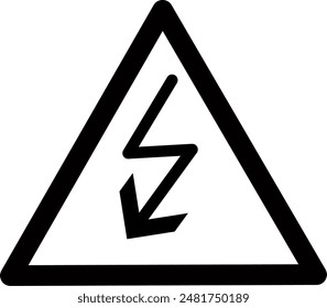 High voltage icon. Danger electricity symbol. Replaceable vector design.