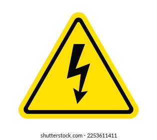 High voltage icon, danger symbol icon