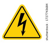 High voltage icon, danger vector symbol isolated on white background, web button