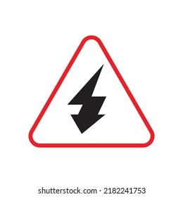 High voltage icon design isolated on white background