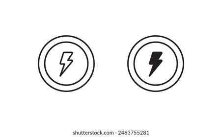 Diseño de icono de alto voltaje con fondo blanco ilustración de stock