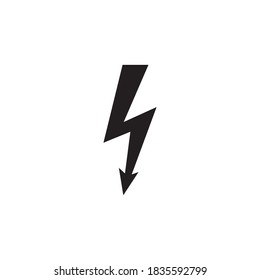 Icono de alto voltaje aislado en fondo blanco