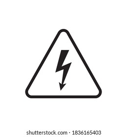 High Voltage Icon Isolated On White Background