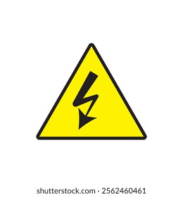 High voltage icon isolated on white background