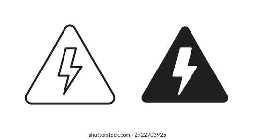 High voltage icon isolated vector Illustration. Vector pictogram for web and app