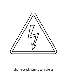 High voltage icon in line style