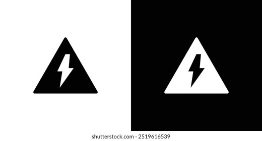 Hochspannungs-Symbol, lineares Logo, einzeln