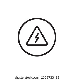 High voltage icon Outline vector for web ui