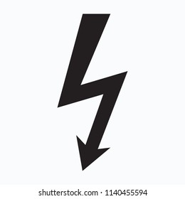 High voltage icon. Shock warning symbol.