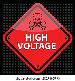 HIGH VOLTAGE, icon and sign vector