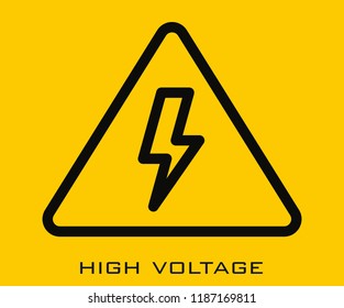 High voltage icon signs