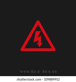 High Voltage Icon Vector. 