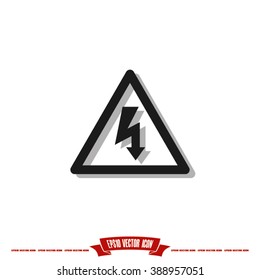 High voltage Icon Vector.