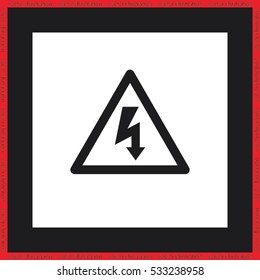 High voltage icon vector