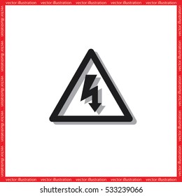 High voltage icon vector