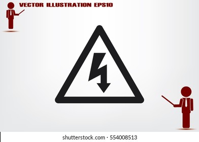 High voltage Icon Vector.