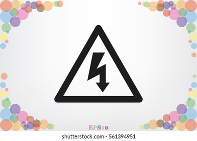 High voltage Icon Vector