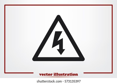 High voltage Icon Vector.
