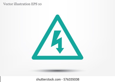 High voltage Icon Vector.