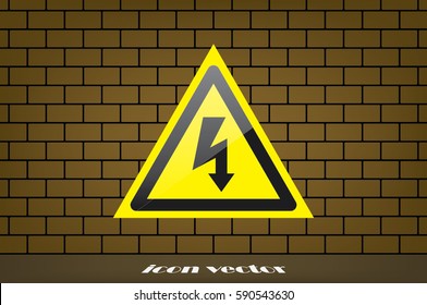 High voltage Icon Vector.
