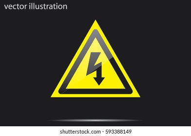 High voltage Icon Vector.