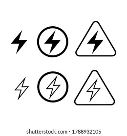 plantilla de logotipo de ilustración de vectores de iconos de alto voltaje