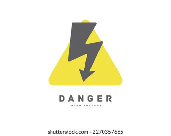 high voltage icon vector illustration danger