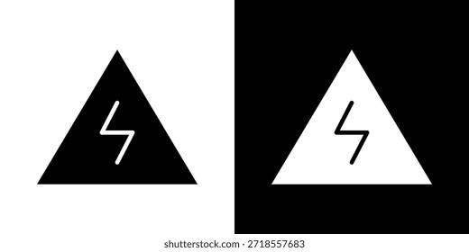 Ilustración vectorial de iconos de alto voltaje - iconos vectoriales de estilo negro de alta calidad