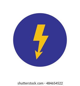 high voltage icon. vector illustration