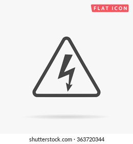 High Voltage Icon Vector. Simple Flat Symbol. Illustration Pictogram