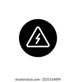 Diseño web de icono de alto voltaje en Vector